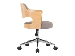 Sillas comedor giratorias 4 unidades madera curvada tela gris taupe