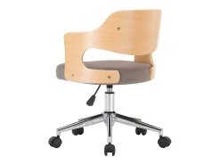 Sillas comedor giratorias 4 unidades madera curvada tela gris taupe