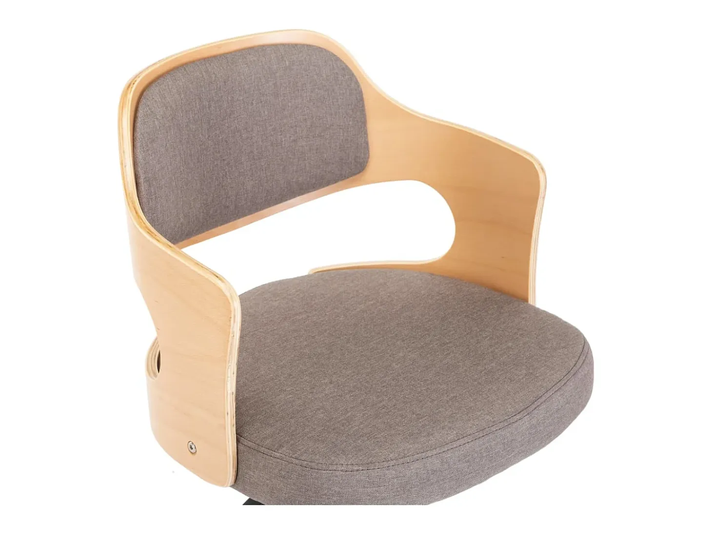 Sillas comedor giratorias 4 unidades madera curvada tela gris taupe