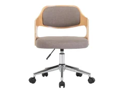 Sillas comedor giratorias 4 unidades madera curvada tela gris taupe