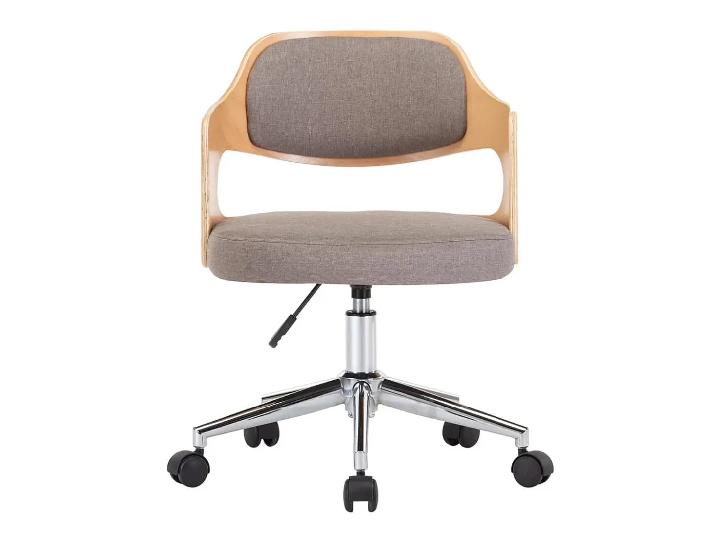 Sillas comedor giratorias 4 unidades madera curvada tela gris taupe