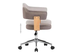 Sillas comedor giratorias 6 unidades madera curvada tela gris taupe