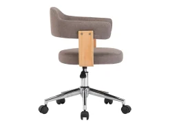 Sillas comedor giratorias 6 unidades madera curvada tela gris taupe