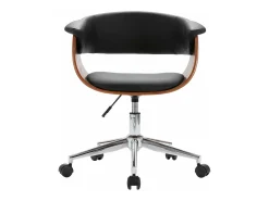 Sillas comedor giratorias 4 unidades cuero sintético negro