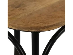 Sillas con respaldo cruzado 4 uds madera maciza de mango negro