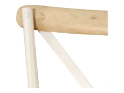 Sillas con respaldo cruzado 6 unidades madera maciza de mango blanco