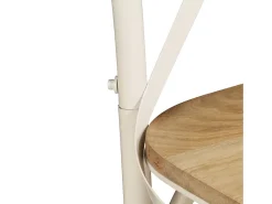 Sillas con respaldo cruzado 6 unidades madera maciza de mango blanco