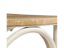 Sillas con respaldo cruzado 6 unidades madera maciza de mango blanco
