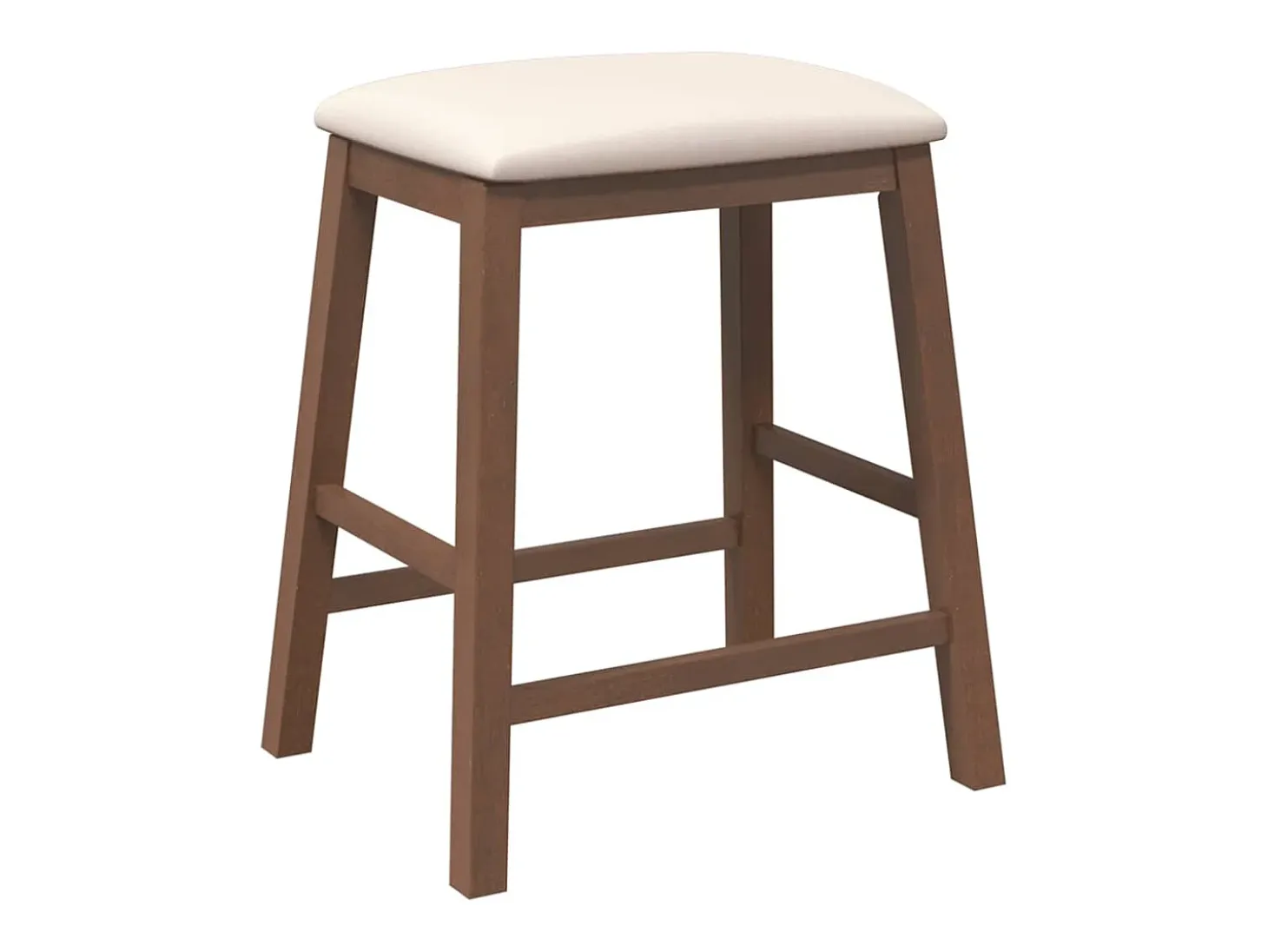 Sillas de bar con cojines, 2 piezas, madera maciza de caucho marrón
