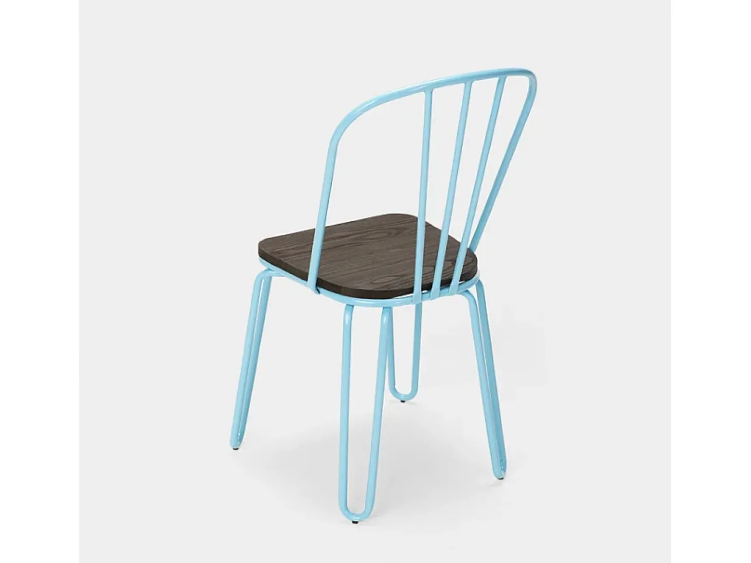 sillas de cocina de acero industrial para bar ferrum - Azul