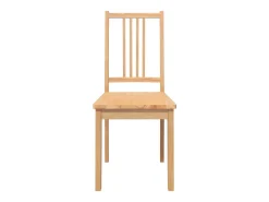Sillas de comedor 2 unidades madera maciza natural caucho