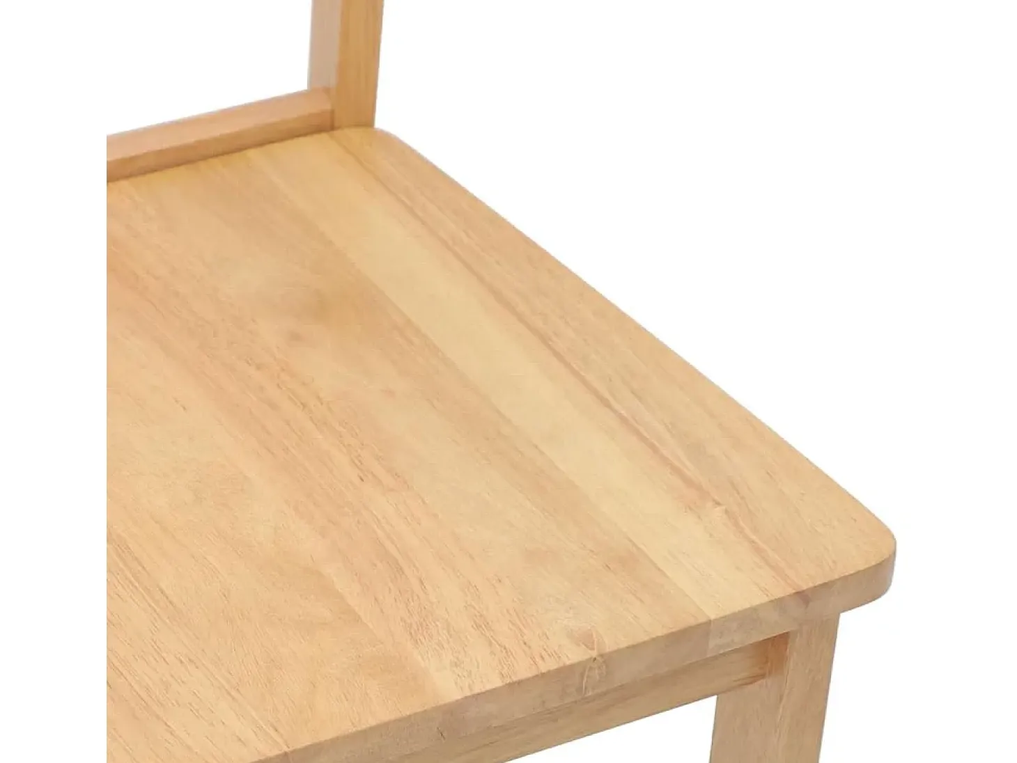 Sillas de comedor 2 unidades madera maciza natural caucho