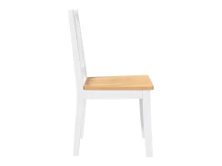 Sillas de comedor 2 piezas madera maciza de caucho blanco