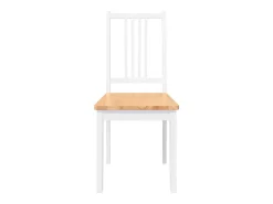 Sillas de comedor 2 piezas madera maciza de caucho blanco