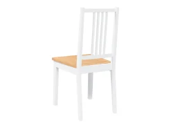 Sillas de comedor 2 piezas madera maciza de caucho blanco
