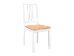 Sillas de comedor 2 piezas madera maciza de caucho blanco
