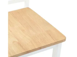 Sillas de comedor 2 piezas madera maciza de caucho blanco