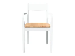 Sillas de comedor 2 piezas madera maciza de caucho blanco
