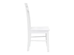 Sillas de comedor 2 piezas madera maciza de caucho blanco