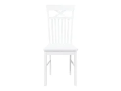 Sillas de comedor 2 piezas madera maciza de caucho blanco