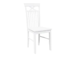 Sillas de comedor 2 piezas madera maciza de caucho blanco