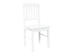 Sillas de comedor 2 piezas madera maciza de caucho blanco