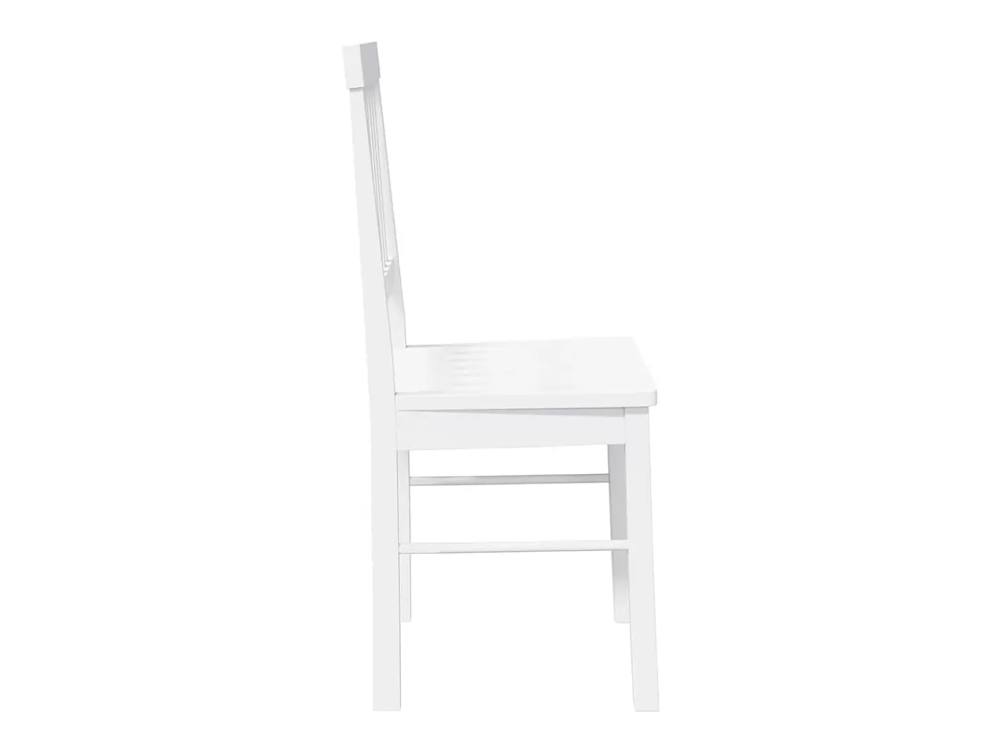 Sillas de comedor 2 piezas madera maciza de caucho blanco