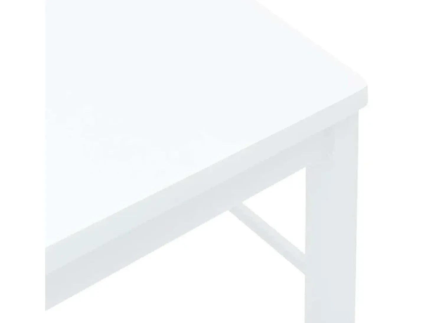Sillas de comedor 2 piezas madera maciza de caucho blanco