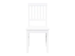 Sillas de comedor 2 piezas madera maciza de caucho blanco