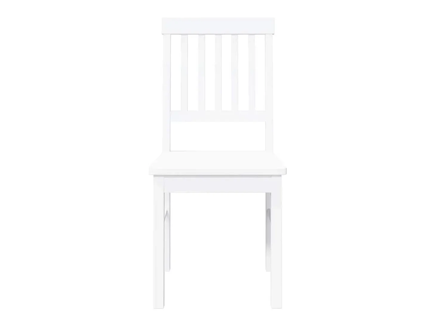 Sillas de comedor 2 piezas madera maciza de caucho blanco