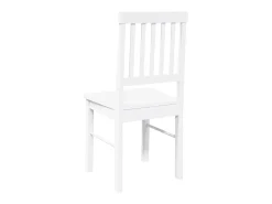 Sillas de comedor 2 piezas madera maciza de caucho blanco