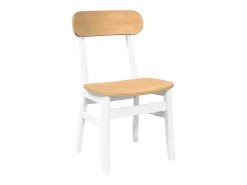 Sillas de comedor 2 piezas madera maciza de caucho blanco