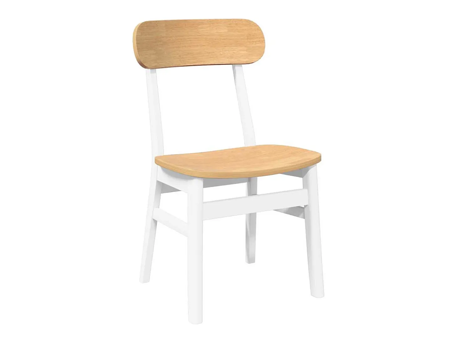 Sillas de comedor 2 piezas madera maciza de caucho blanco