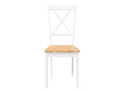 Sillas de comedor 2 piezas madera maciza de caucho blanco
