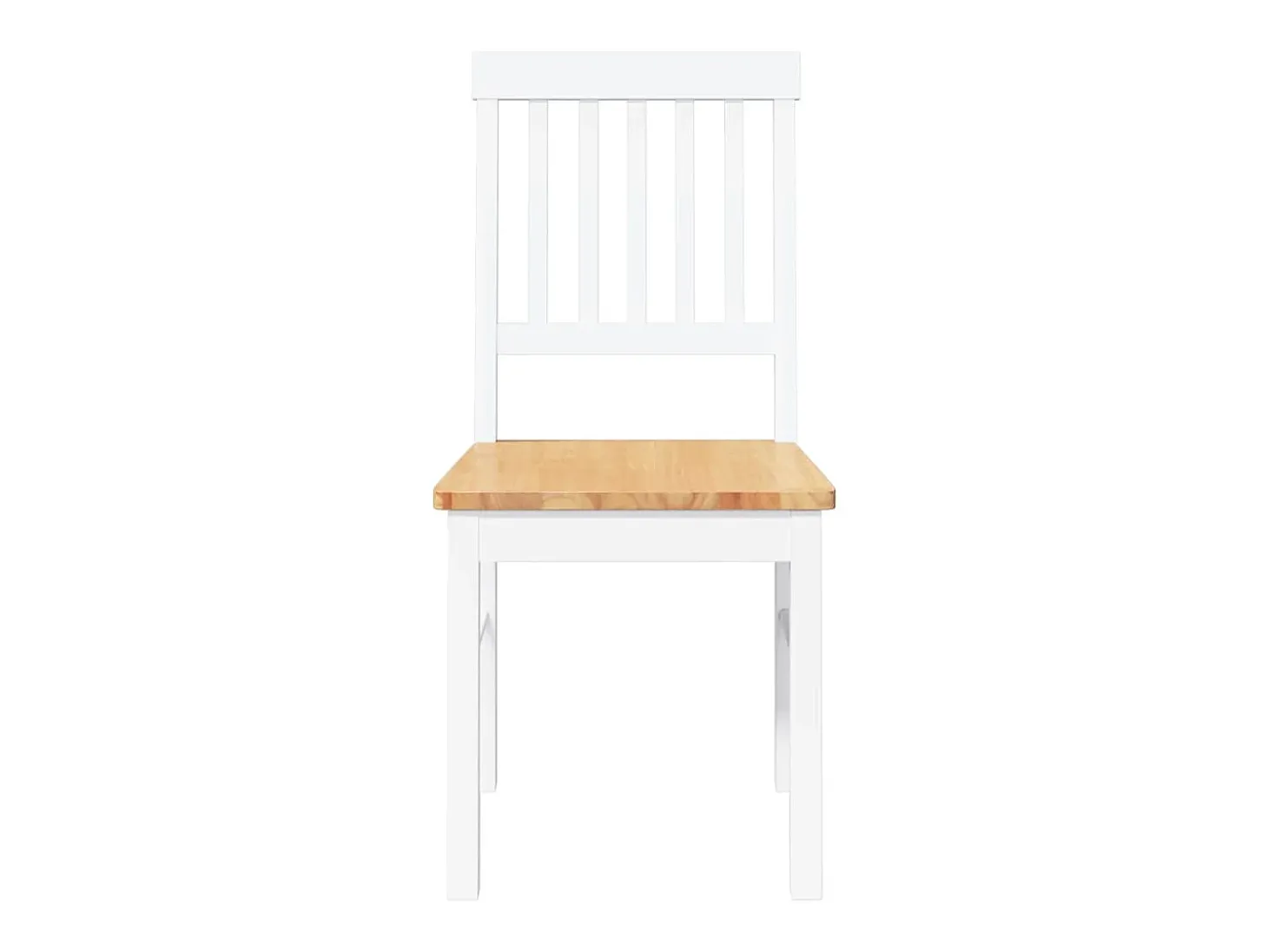 Sillas de comedor 2 piezas madera maciza de caucho blanco
