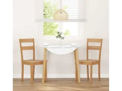 Sillas de comedor 2 piezas madera maciza natural caucho