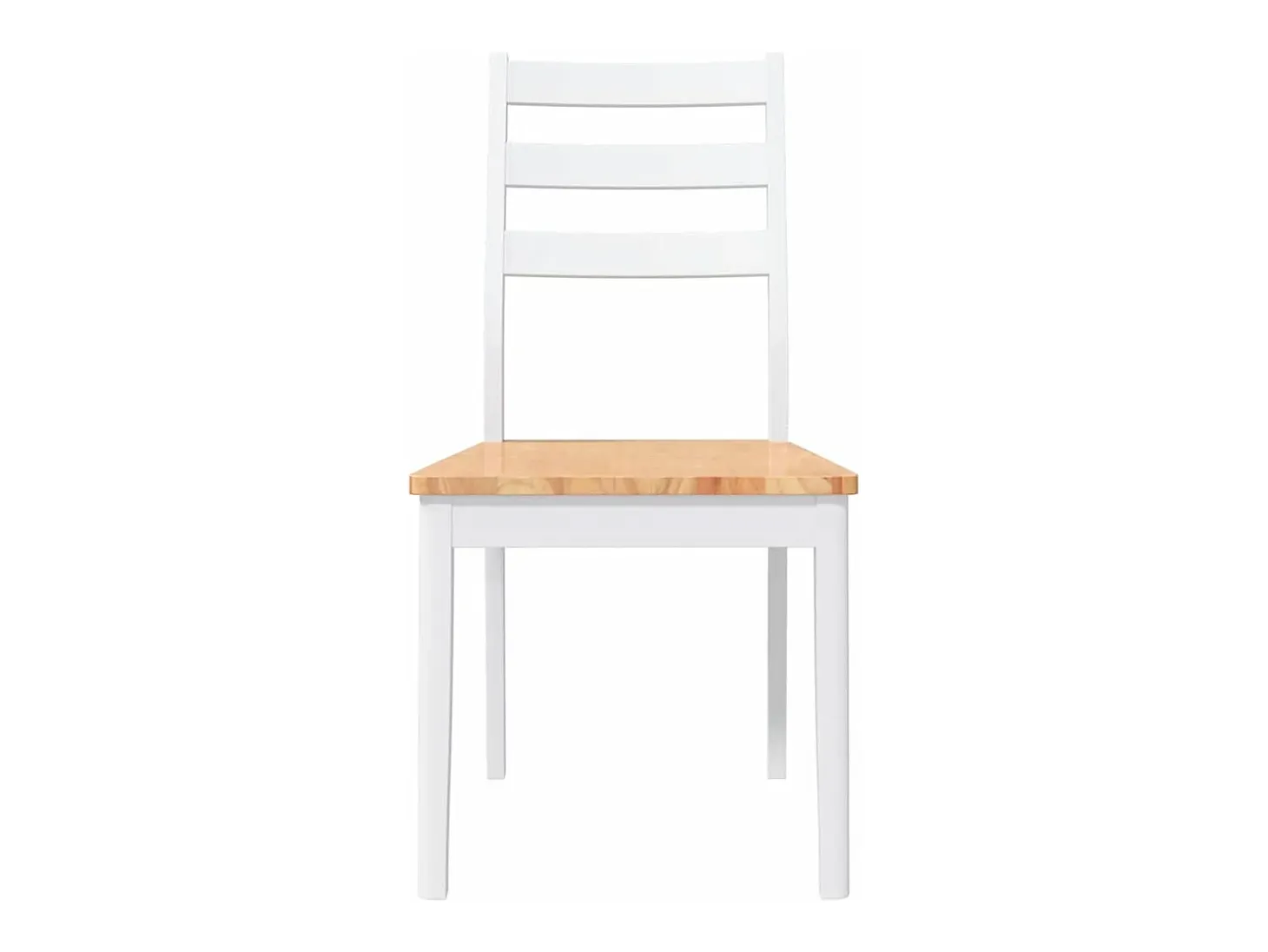 Sillas de comedor 2 piezas madera maciza de caucho blanco
