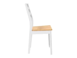 Sillas de comedor 2 piezas madera maciza de caucho blanco
