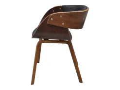 Sillas de comedor 6 uds cuero sintético marrón