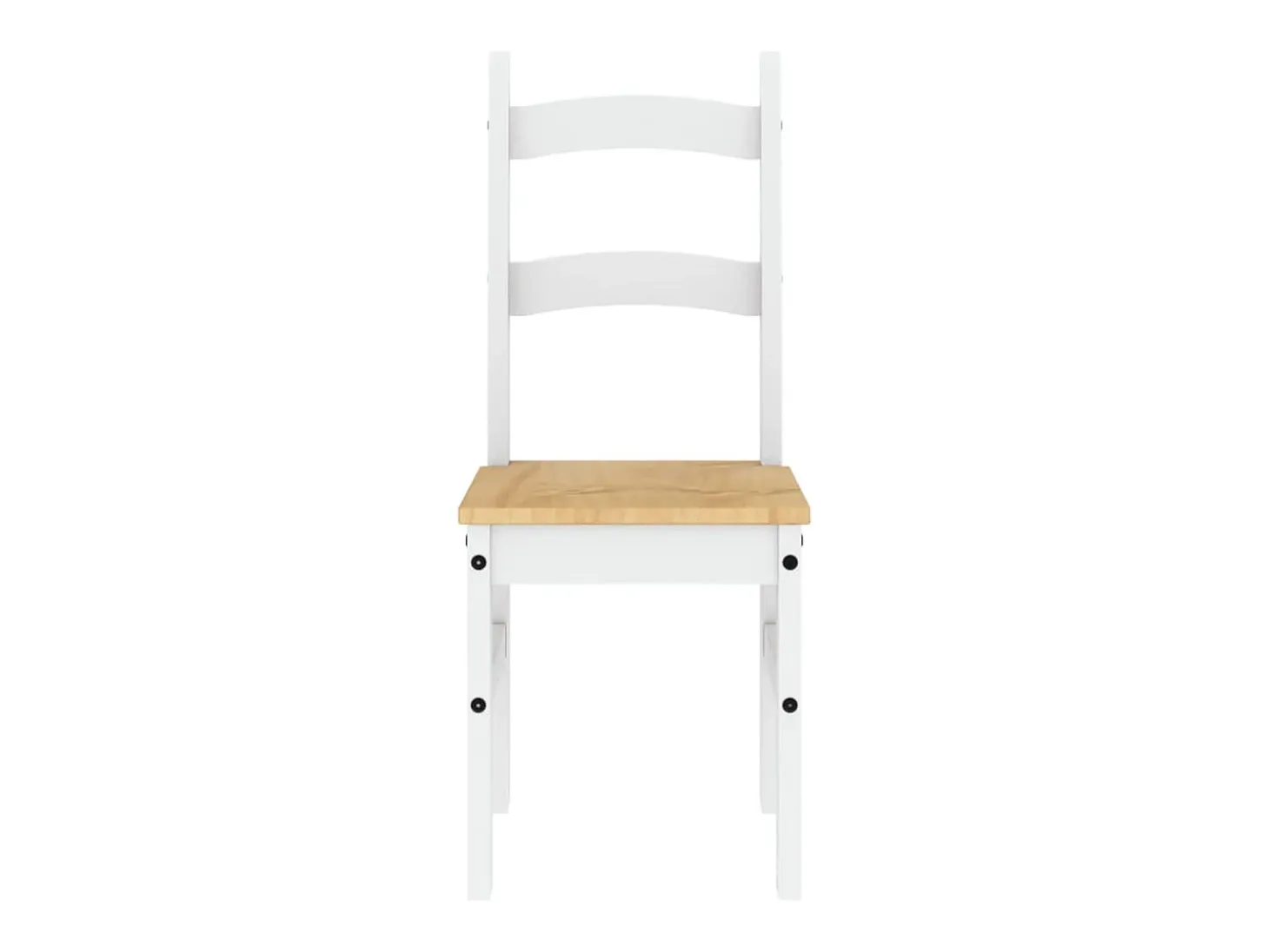 Sillas de comedor 2 uds madera maciza pino blanco 40x46x99 cm