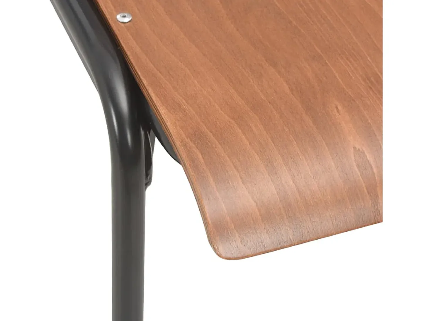 Sillas de comedor 2 uds madera contrachapada y acero marrón