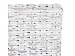 Sillas de comedor 6 uds ratán Kubu y madera mango marrón claro