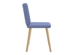 Sillas de comedor 4 unidades tela azul jeans