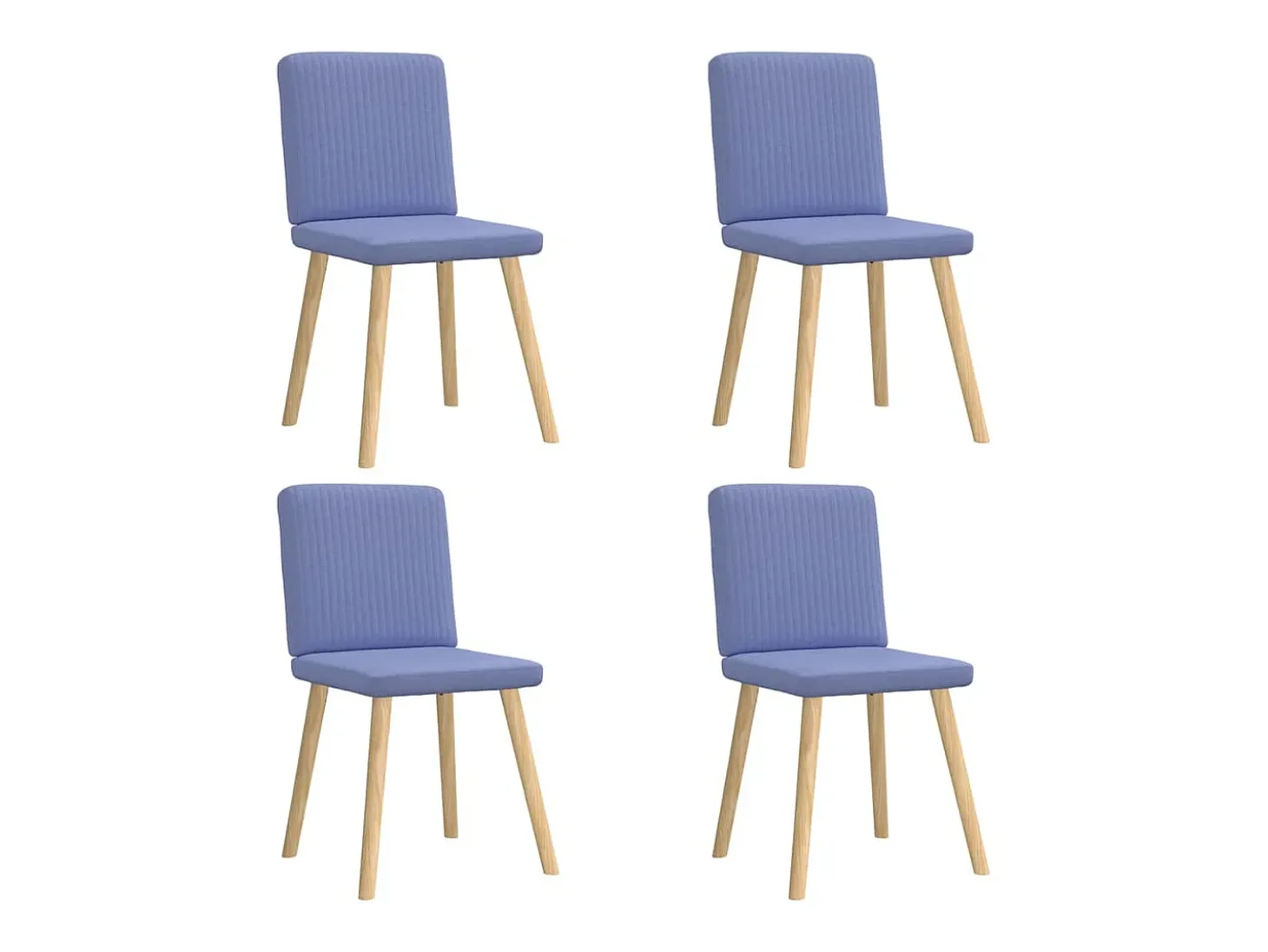 Sillas de comedor 4 unidades tela azul jeans