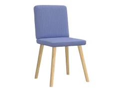 Sillas de comedor 4 unidades tela azul jeans