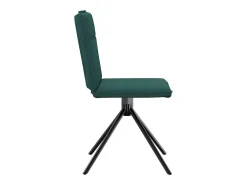Sillas de comedor 6 unidades tela verde oscuro