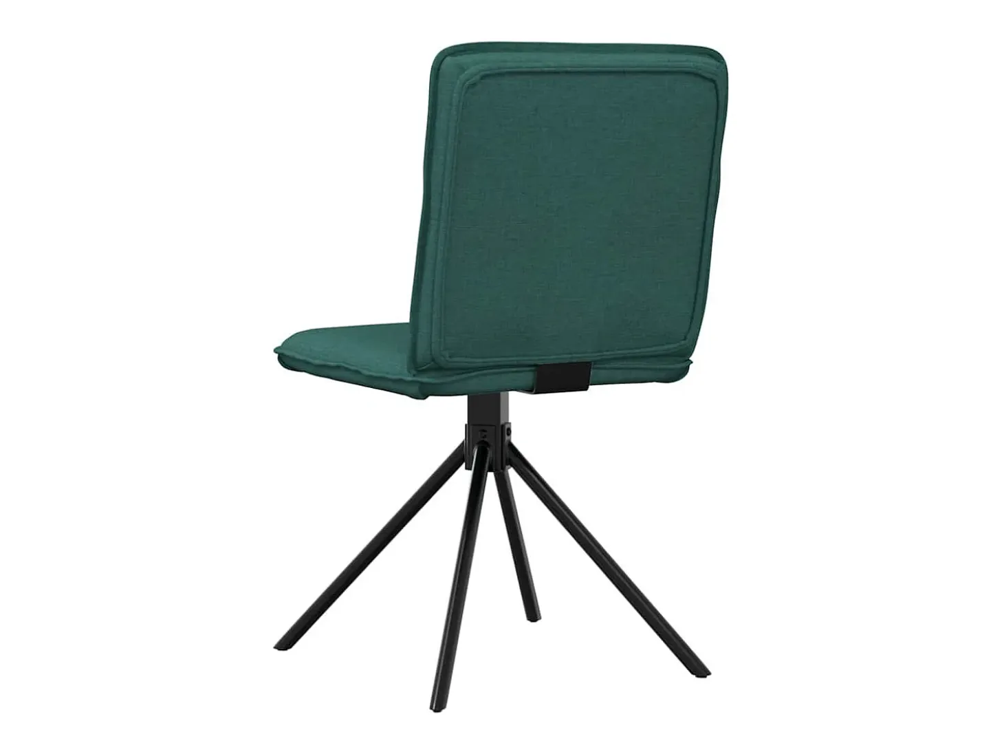 Sillas de comedor 6 unidades tela verde oscuro