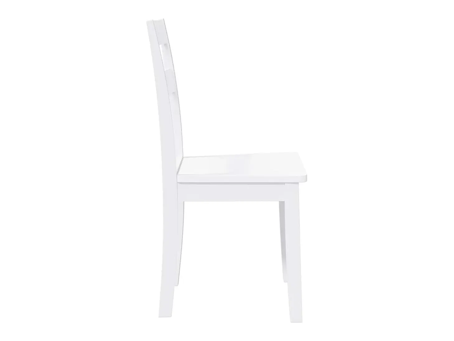 Sillas de comedor 2 unidades madera maciza de caucho blanco