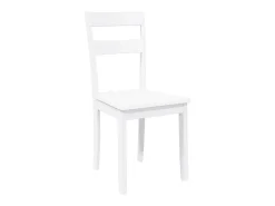 Sillas de comedor 2 unidades madera maciza de caucho blanco