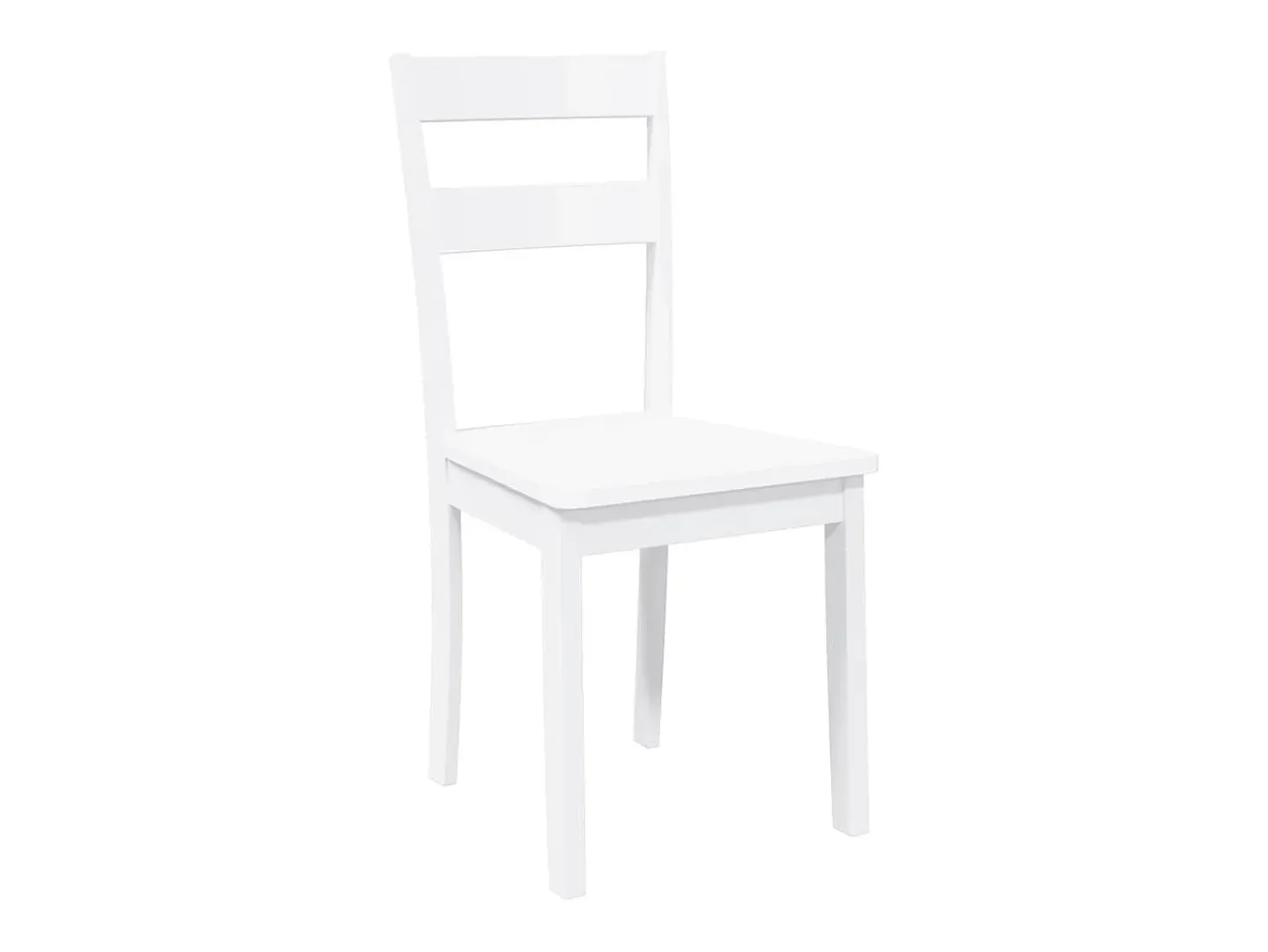 Sillas de comedor 2 unidades madera maciza de caucho blanco